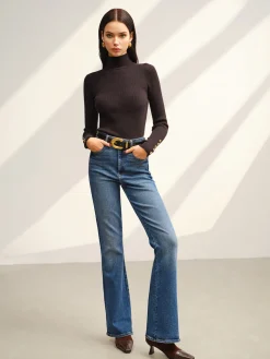 COMMENSE Versatile Mock Neck Skinny Sweater* Sweater Tops|Sweaters & Cardigans