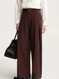 COMMENSE Versatile Pleated Wide-Leg Pants* Pants|Bottoms