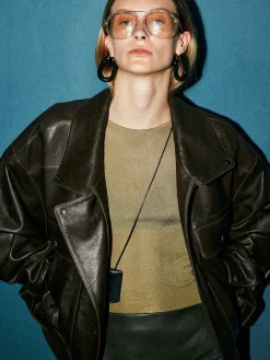 COMMENSE Versatile Shift PU Leather Jacket* Outerwear|Jackets
