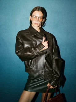 COMMENSE Versatile Shift PU Leather Jacket* Outerwear|Jackets