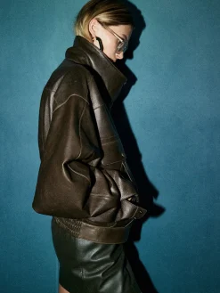 COMMENSE Versatile Shift PU Leather Jacket* Outerwear|Jackets