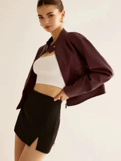 COMMENSE Versatile Zipper Faux Leather Jacket* Outerwear|Jackets