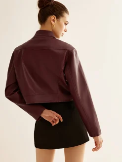 COMMENSE Versatile Zipper Faux Leather Jacket* Outerwear|Jackets
