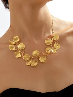 COMMENSE Vintage Alloy Leaf Design Necklace* Necklaces|Accessories