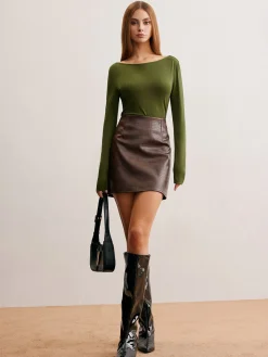 COMMENSE Vintage Backless Pleated T-Shirt* T-shirts|Tops