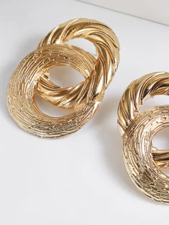COMMENSE Vintage Cross Circular Drop Earrings* Earrings|Accessories