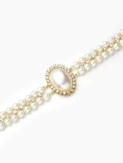 COMMENSE Vintage Double Layer Faux Pearl Choker Necklace* Necklaces|Accessories
