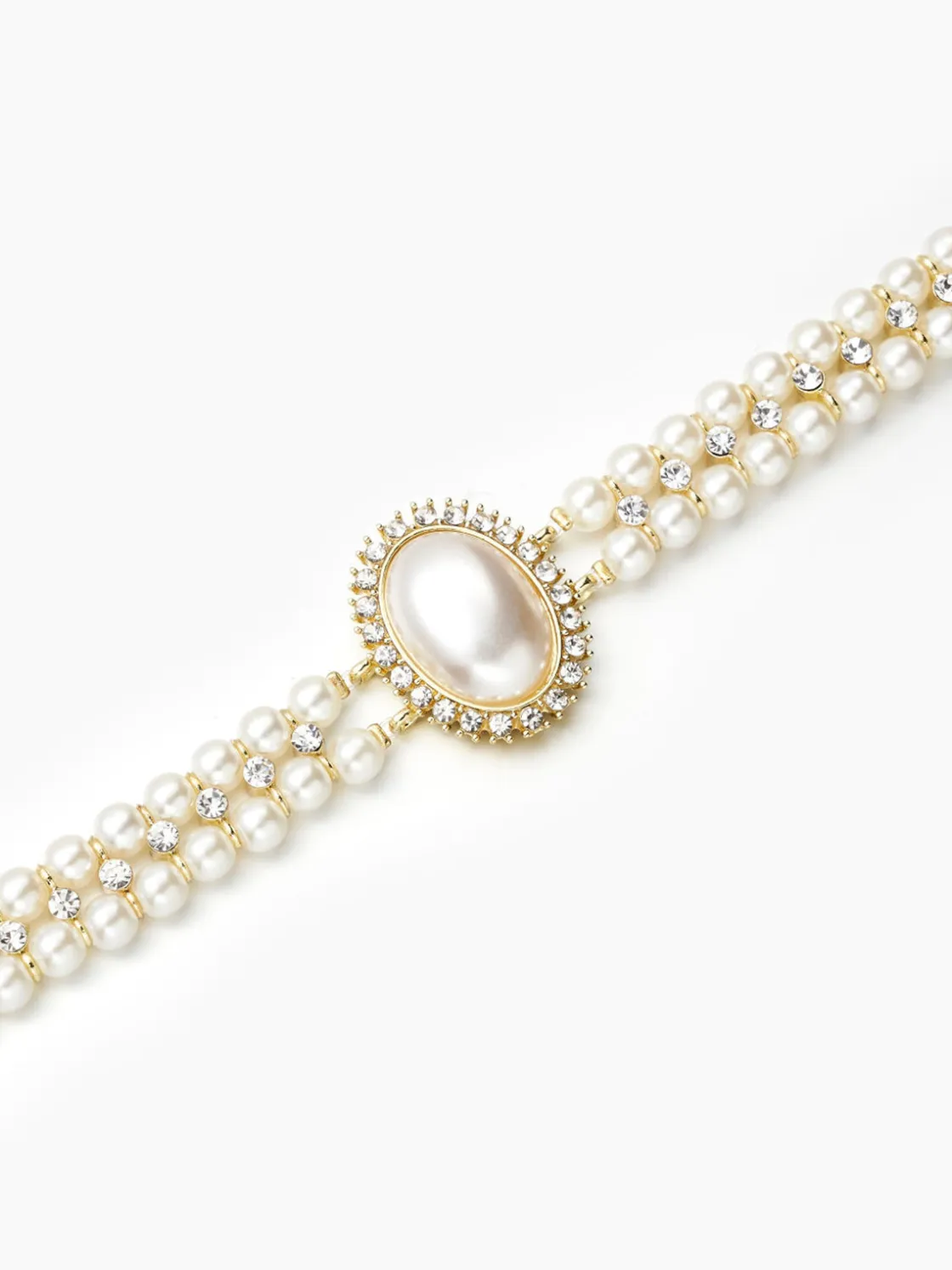 COMMENSE Vintage Double Layer Faux Pearl Choker Necklace* Necklaces|Accessories