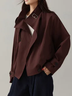 COMMENSE Vintage Loose Trench Coat* Outerwear|Coats