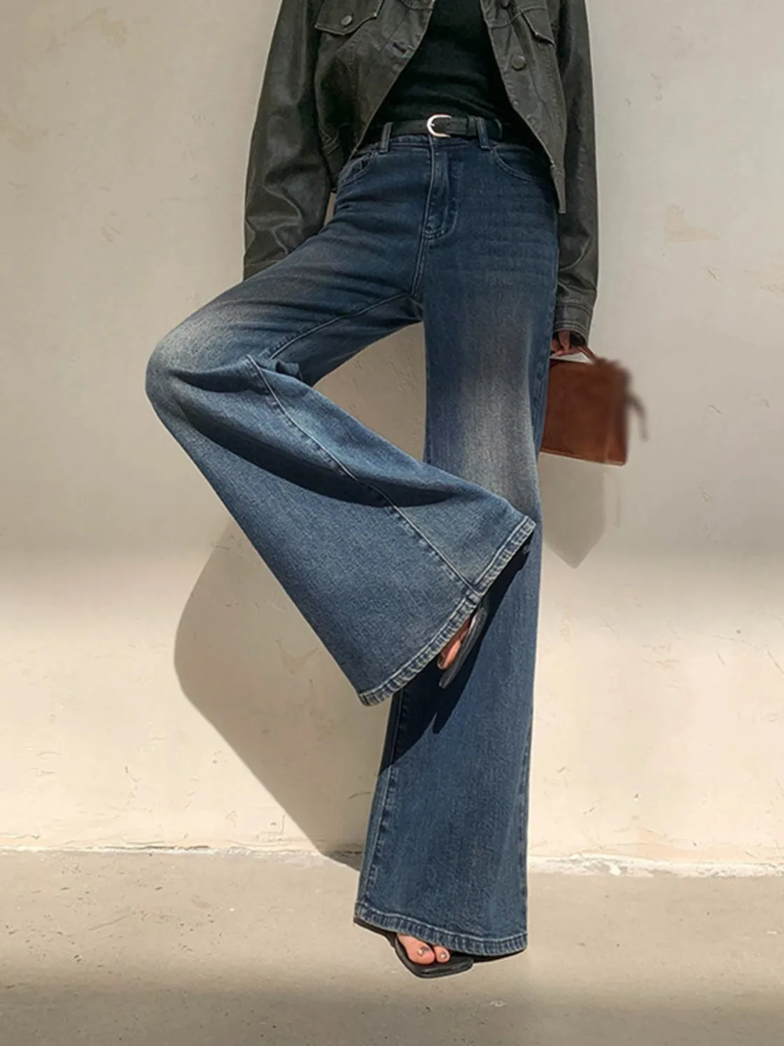 COMMENSE Vintage Low Rise Washed Wide Leg Jeans* Wide Leg|Jeans