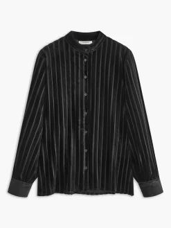 COMMENSE Vintage Pinstripe Button Polo Shirt* Blouses & Shirts|Tops