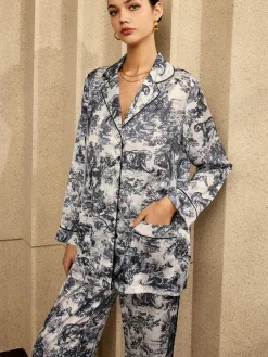COMMENSE Vintage Printed Piping Pants Set* Pants Sets