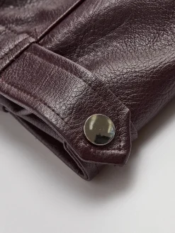 COMMENSE Vintage Zipper Faux Leather Jacket* Outerwear|Jackets