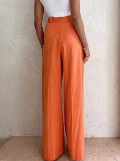 COMMENSE Vitamin C Linen Cotton Wide Leg Pants* Wide Leg|Pants