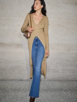 COMMENSE V-Neck Breasted Long Cardigan* Cardigans|Sweaters & Cardigans