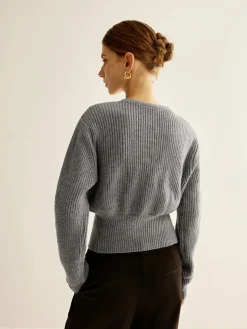 COMMENSE V-Neck Button Cinched Cardigan* Cardigans|Sweaters & Cardigans