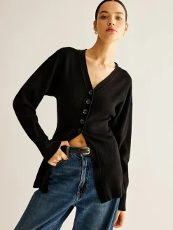 COMMENSE V-Neck Button Slit Cardigan* Cardigans|Sweaters & Cardigans