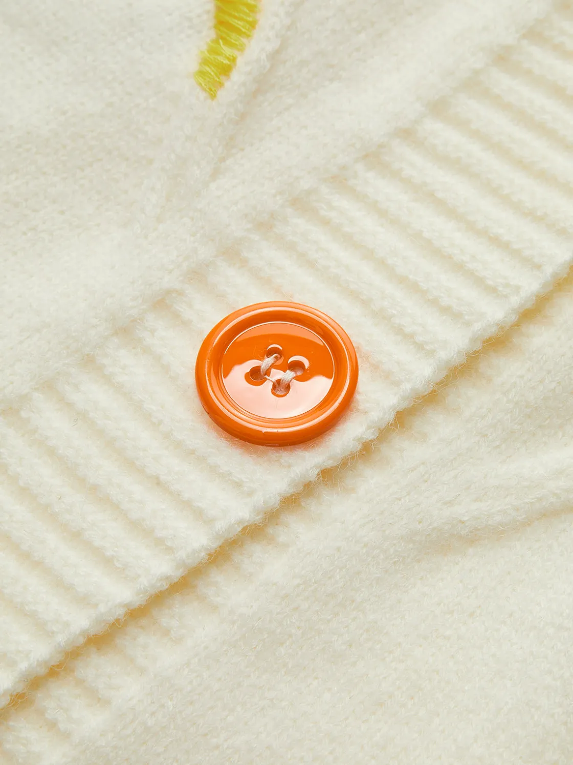 COMMENSE V-Neck Colorful-Button Cable Cardigan* Knitwear|Tops