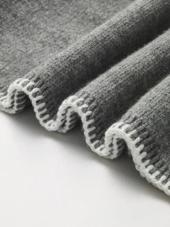COMMENSE V-Neck Contrast Trim Knit Top* Sweater Tops|Sweaters & Cardigans