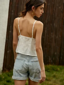 COMMENSE V-Neck Hollow Out Cami Top* Tank Tops & Camis|Tops