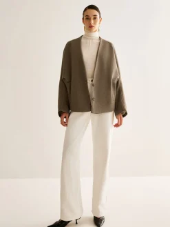 COMMENSE V-Neck Loose Warm Jacket* Outerwear|Jackets