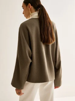 COMMENSE V-Neck Loose Warm Jacket* Outerwear|Jackets