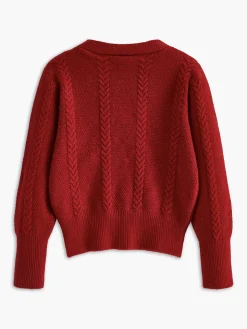 COMMENSE V-Neck Metal Breasted Stretch Cardigan* Cardigans|Sweaters & Cardigans