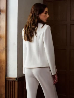COMMENSE V-Neck Metal Button Petite Blazer* Blazers|Outerwear