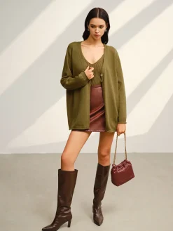 COMMENSE V-Neck Ribbed Sweater Co-ords* Sweater Tops|Sweaters & Cardigans