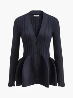COMMENSE V-Neck Ruffle Button Cardigan* Knitwear|Tops
