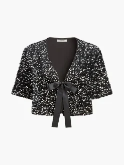 COMMENSE V-Neck Sequins Bow Blouse* Blouses & Shirts|Tops