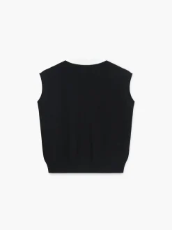 COMMENSE V-Neck Solid Button Knitted Vest* Sweater Vests|Sweaters & Cardigans