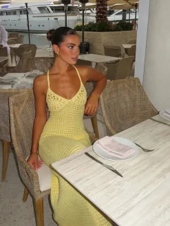 COMMENSE V-Neck Spaghetti Strap Sweater Long Dress* Sweater Dresses|Vacation Dresses