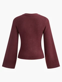COMMENSE V-Neck Split Button Cardigan* Cardigans|Sweaters & Cardigans