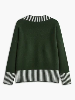 COMMENSE V-Neck Two-Tone Striped Sweater* Sweater Tops|Sweaters & Cardigans