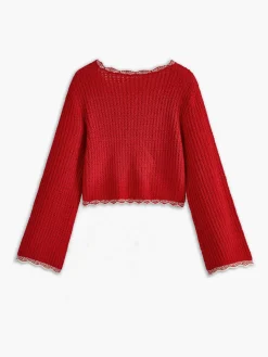 COMMENSE Wave Trim Breasted Cardigan* Cardigans|Sweaters & Cardigans