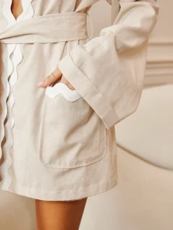 COMMENSE Wave Trim Draped Shoulder Shirt* Long Sleeve Sets|Blouses & Shirts