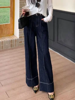 COMMENSE Wide Leg Denim Jeans* Wide Leg|Pants