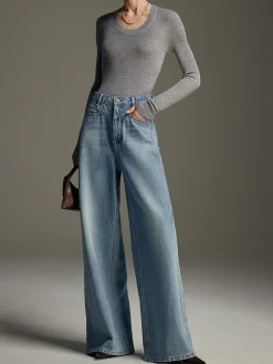 COMMENSE Wide-Leg Denim Jeans* Jeans|Pants