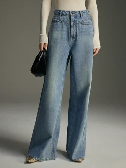 COMMENSE Wide-Leg Denim Jeans* Jeans|Pants