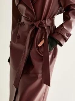 COMMENSE Windproof PU Leather Long Jacket* Outerwear|Jackets