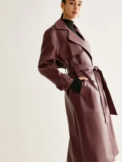 COMMENSE Windproof PU Leather Long Jacket* Outerwear|Jackets