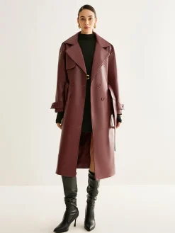 COMMENSE Windproof PU Leather Long Jacket* Outerwear|Jackets