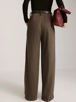COMMENSE Wool-Blend Chevron Wide-Leg Pants Without Belt* Pants|Bottoms