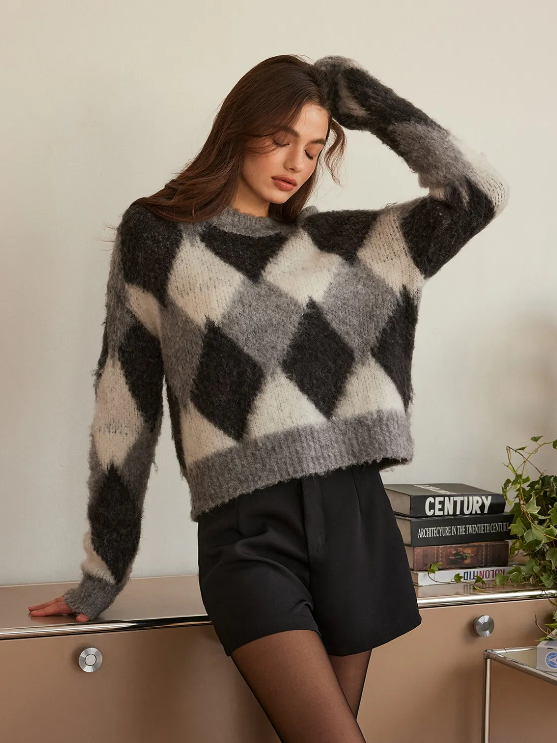 COMMENSE Wool-Blend Color Block Cozy Sweater* Sweater Tops|Sweaters & Cardigans