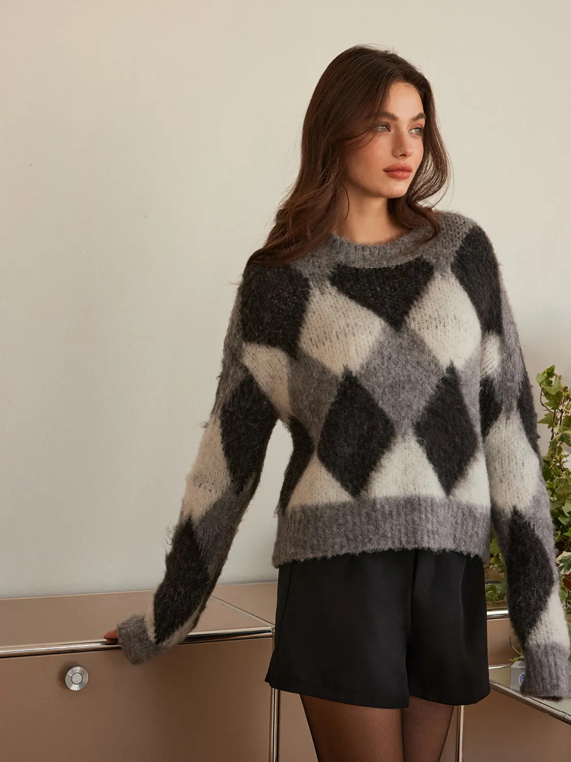 COMMENSE Wool-Blend Color Block Cozy Sweater* Sweater Tops|Sweaters & Cardigans