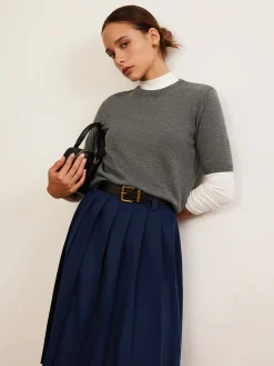 COMMENSE Wool-Blend Crew Neck Knit Top* Sweater Tops|Sweaters & Cardigans