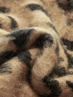 COMMENSE Wool-Blend Leopard Fuzzy Sweater* Sweater Tops|Sweaters & Cardigans