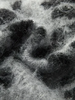 COMMENSE Wool-Blend Leopard Fuzzy Sweater* Sweater Tops|Sweaters & Cardigans