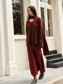 COMMENSE Wool-Blend Loose Scarf Sweater* Sweater Tops|Sweaters & Cardigans